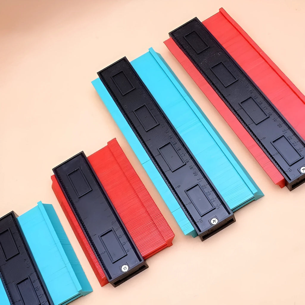 Contour shaper radian ruler in ABS material for woodworking, 5 inch and 10 inch sizes, blue colour