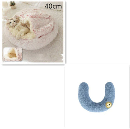 Warm plush pet bed for cats and dogs in various colours and sizes