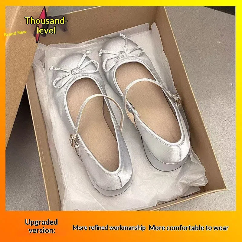 Mary Jane shoes for women with chunky heel round toe buckle strap in pink