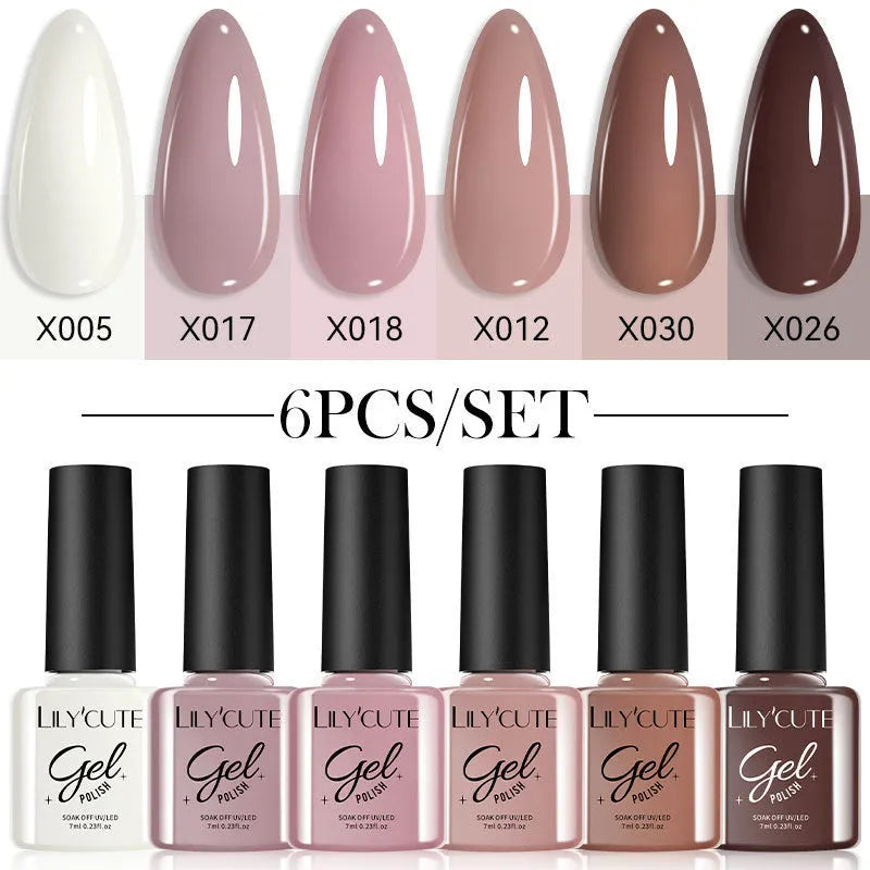 UV gel nail polish set with 20 glitter and sequin effect colours in bottles for waterproof manicures