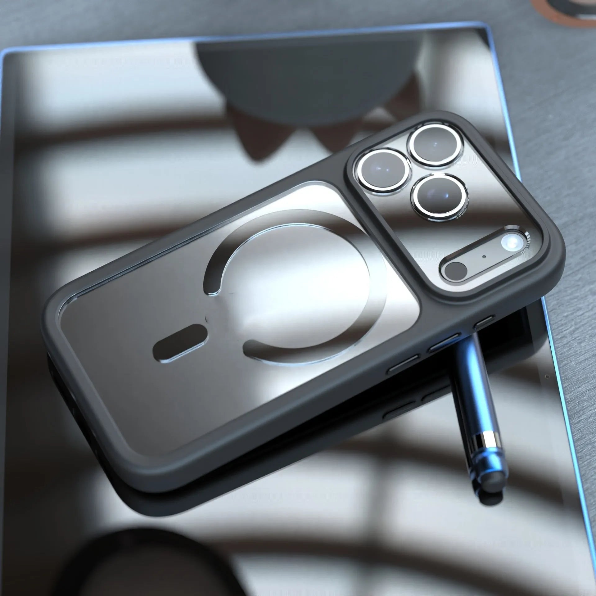 Two-in-one magnetic phone case for iPhone 17 Pro Max in three colour options
