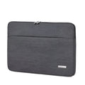 Light grey 15-inch computer liner bag with water-repellent polyester surface, slim 3cm profile