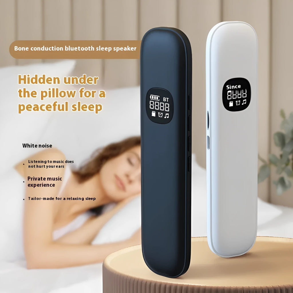 Sleep Resonance under pillow wireless stereo speaker in black and gray with USB Type-C cable