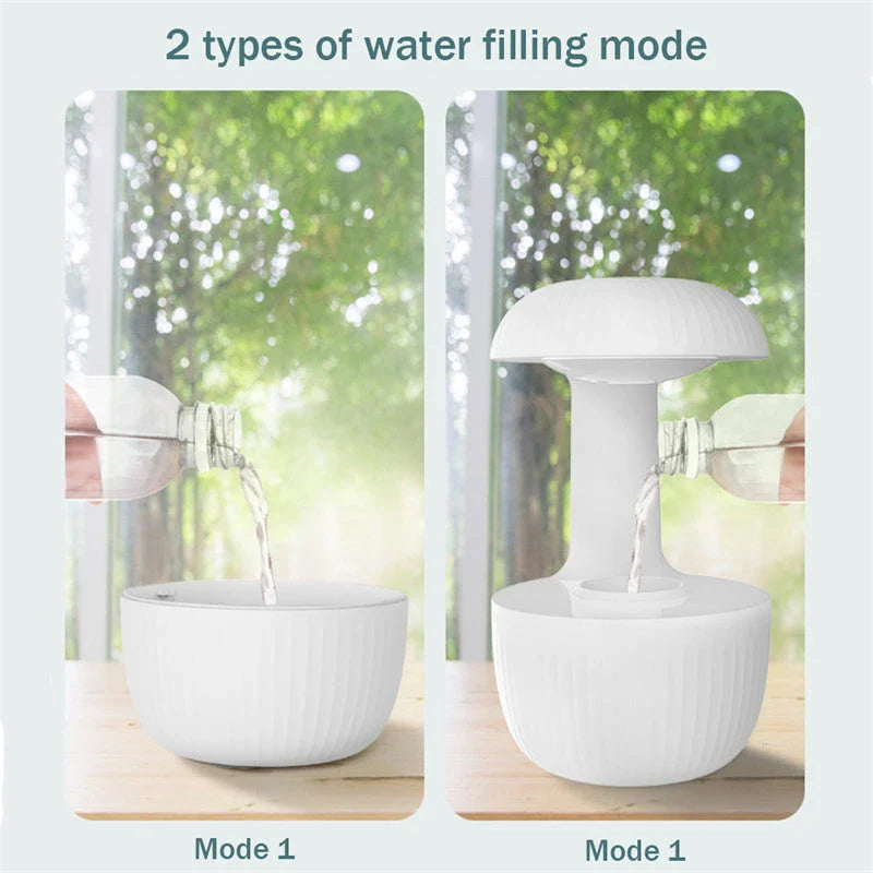 Anti-Gravity Air Humidifier with Levitating Water Drops - Innovative Design, Ultrasonic Mist, Compact and Portable