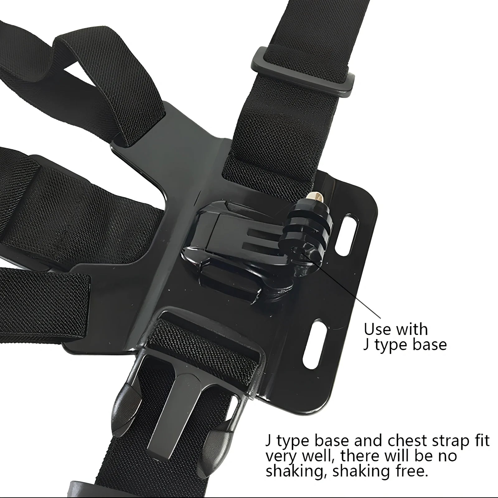 Black adjustable mobile phone chest mount harness with universal clip for 4-5.5 inch smartphones, 30x30cm size for outdoor activities