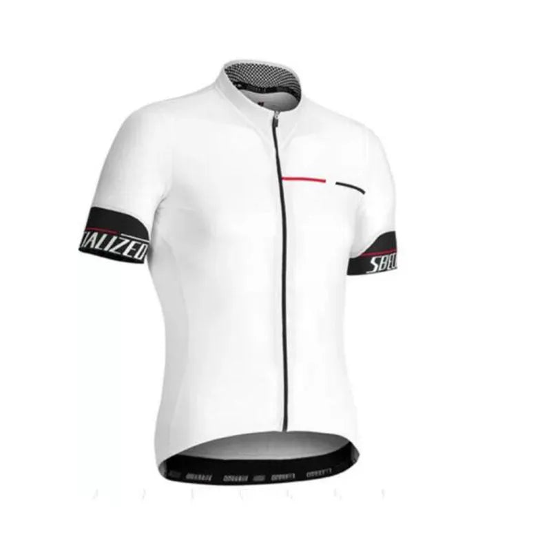 Summer men's mountain bike jersey suit with gel breathing pad in multiple colours on cyclist