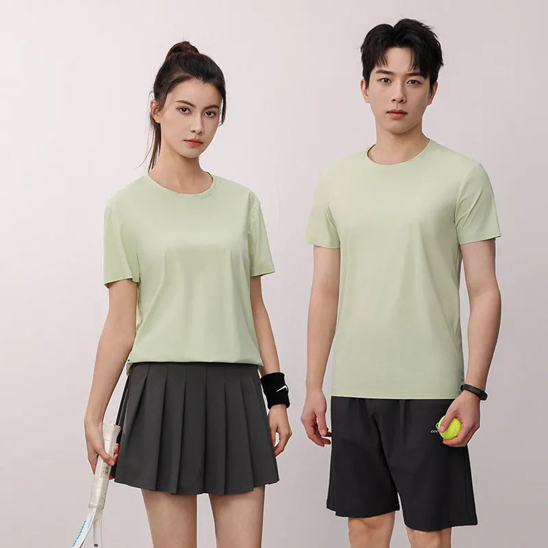 Ice silk quick-drying t-shirt in slim fit with antibacterial and UV protection features