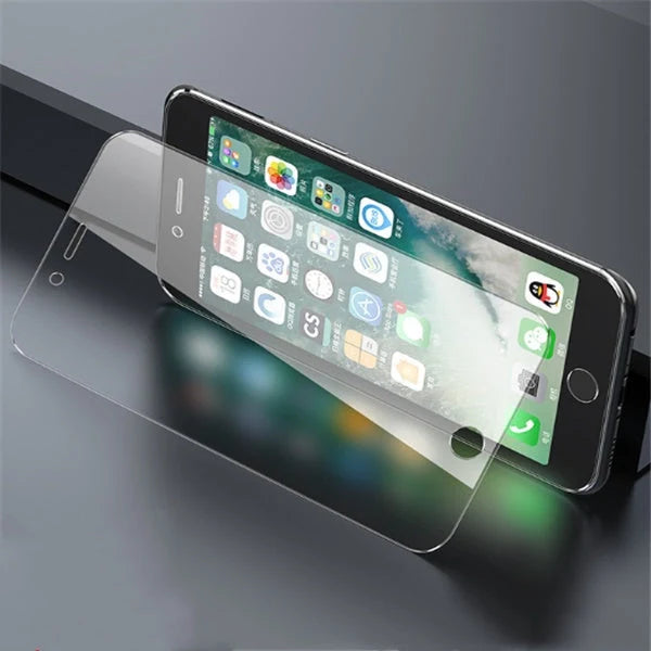 Tempered glass screen protector for iPhone models with high clarity and scratch resistance
