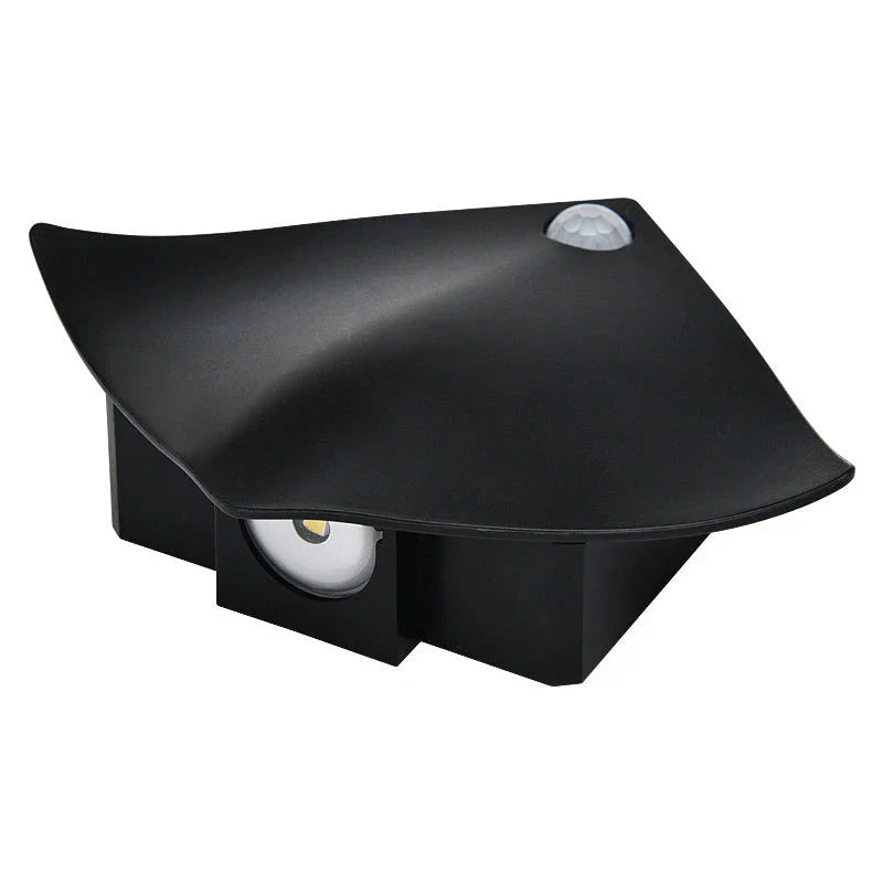 Wireless USB rechargeable human body sensing wall lamp in black and yellow or white light options