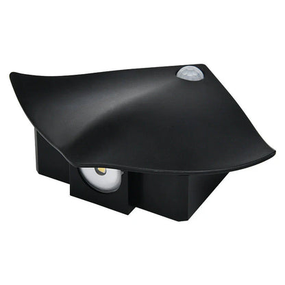 Wireless USB rechargeable human body sensing wall lamp in black and yellow or white light options