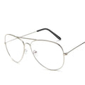 Anti-blue light glasses with metal frame in Black, Gold, and Silver white against a white background