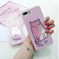 Bright glitter cat design on a phone case for iPhone models 6 through to X.