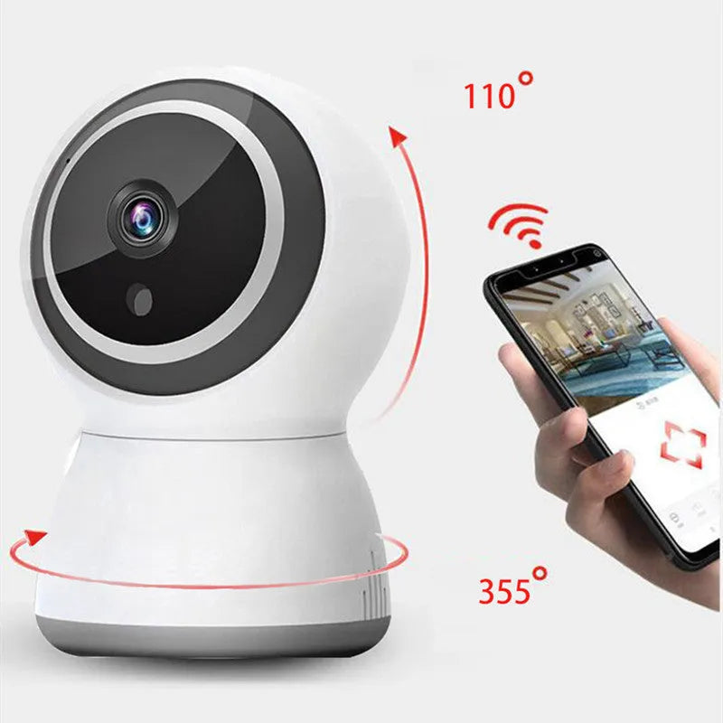 Tuya wireless security camera with pan/tilt, 1080P, infrared night vision, two-way audio