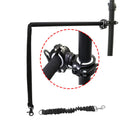 Black bicycle dog walker with detachable traction chain and dual disc brakes on 24x15 hard frame