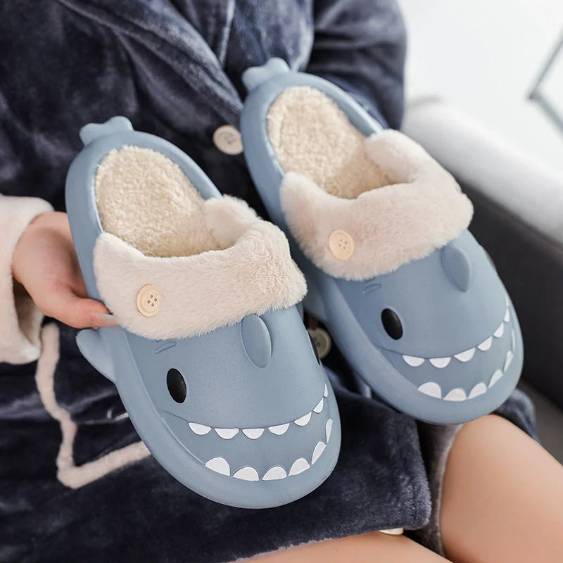 Winter Shark Shoes House Slippers in various colours with unique shark design