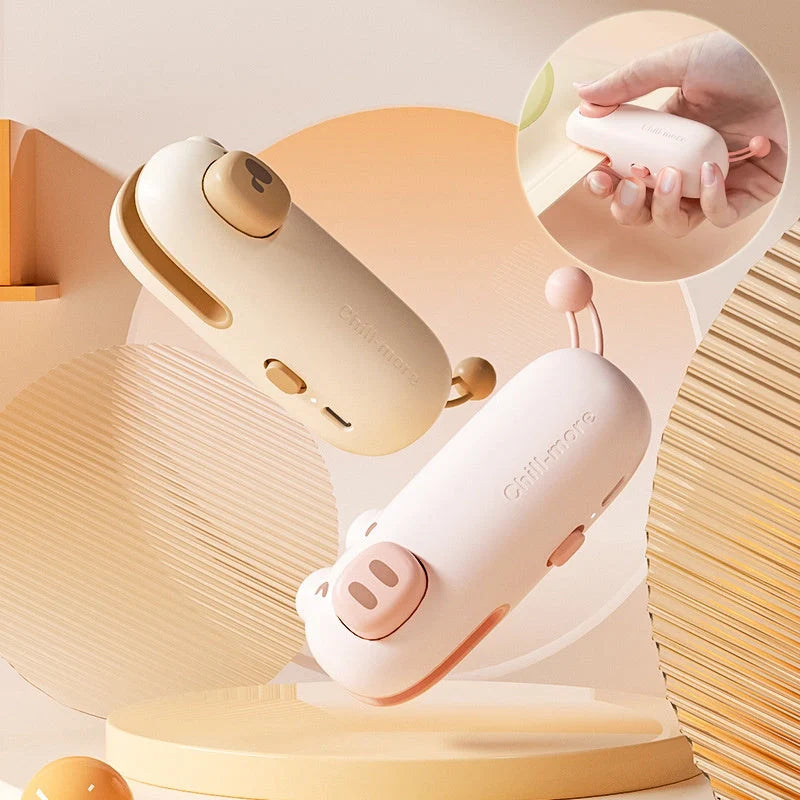 USB rechargeable mini bag sealer with cartoon design for sealing plastic and snack bags