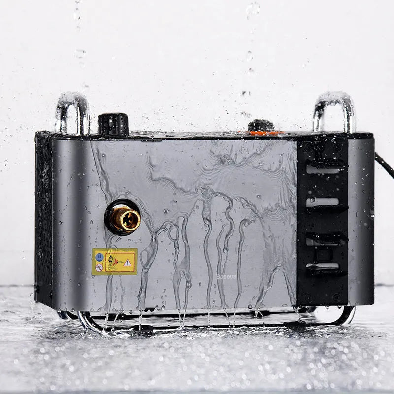 F1 grey pressure washer with 1300W motor, 10m outlet pipe, and high pressure gun
