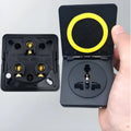 Multifunctional waterproof electromechanical socket for RV industry in black, 100-250V 10A 2500W