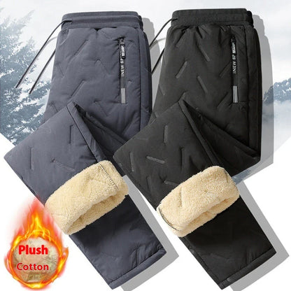 Men's premium thermal fleece sweatpants in various colors and styles, featuring a cozy lambswool lining and adjustable ankle cuffs for a custom fit.