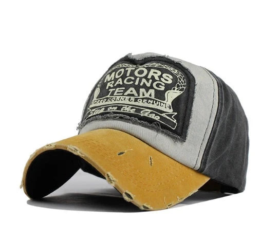 Cotton baseball hip hop cap with extended visor in various colors