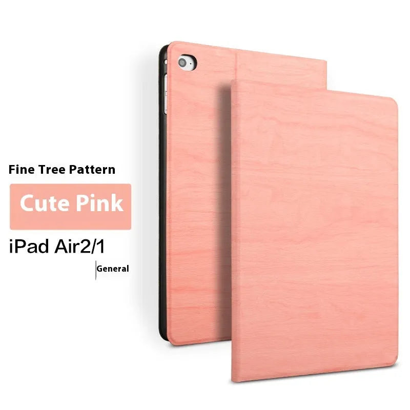 Sapphire blue imitation leather iPad cover with integrated sleep bracket for universal model fit.