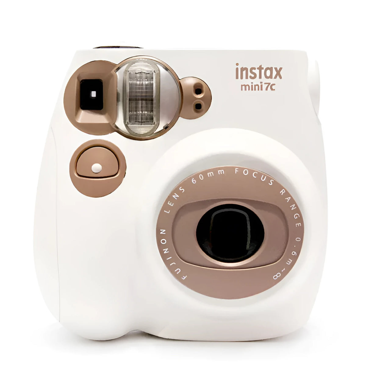 Mini 7s upgrade instant camera in coffee colour with telescopic lens