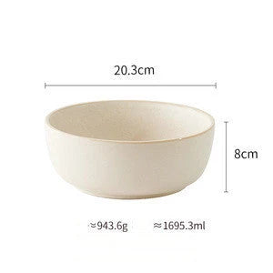 Matte ceramic plate set with sesame point glaze, microwave and dishwasher safe