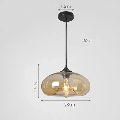 Nordic Modern Loft Pendant Lamp with glass body and adjustable height