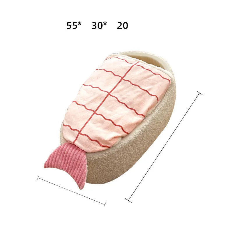New pet nest warm sushi modeling dog mattress removable autumn winter kennel universal large small