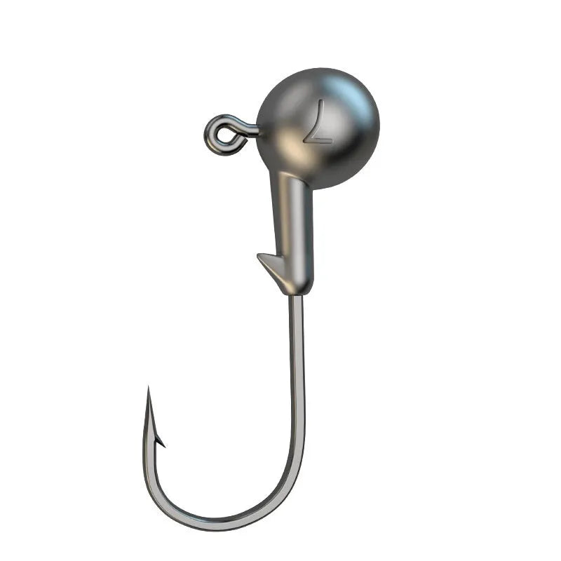 Set of 50 primary colour barbed jig hooks with 7g weight and enhanced construction