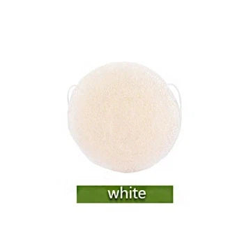 Natural Round Konjac Sponge for gentle face cleansing, suitable for all skin types