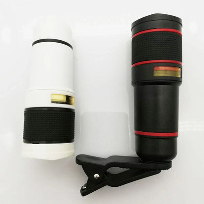 20x magnification cell phone telescope lens with anti-sidelight design for clear distant photography
