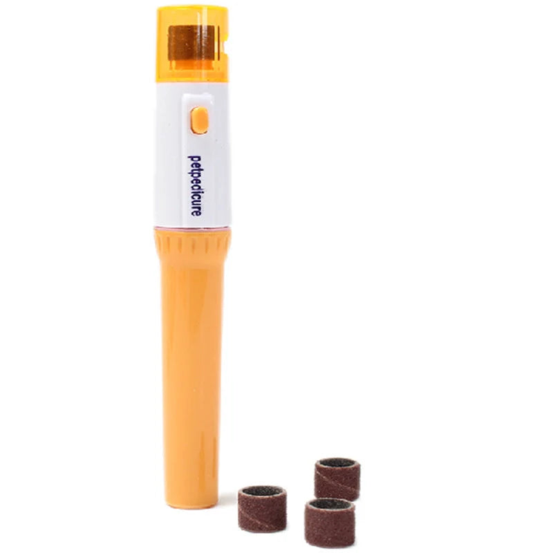 Electric pet nail grinder for cats and dogs, grey color