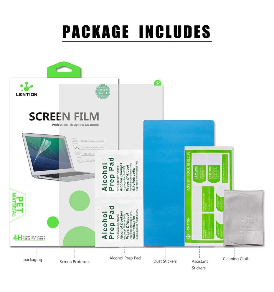 Lansheng matte anti-glare screen protector film for 13-inch MacBook Pro laptop.