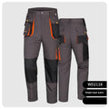 Men's dark gray large pocket cargo pants with multiple pockets, polyester moisture wicking fabric, Asian sizes S to 5XL
