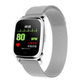 Black smart pedometer watch with temperature measurement function and 1.3-inch colour screen