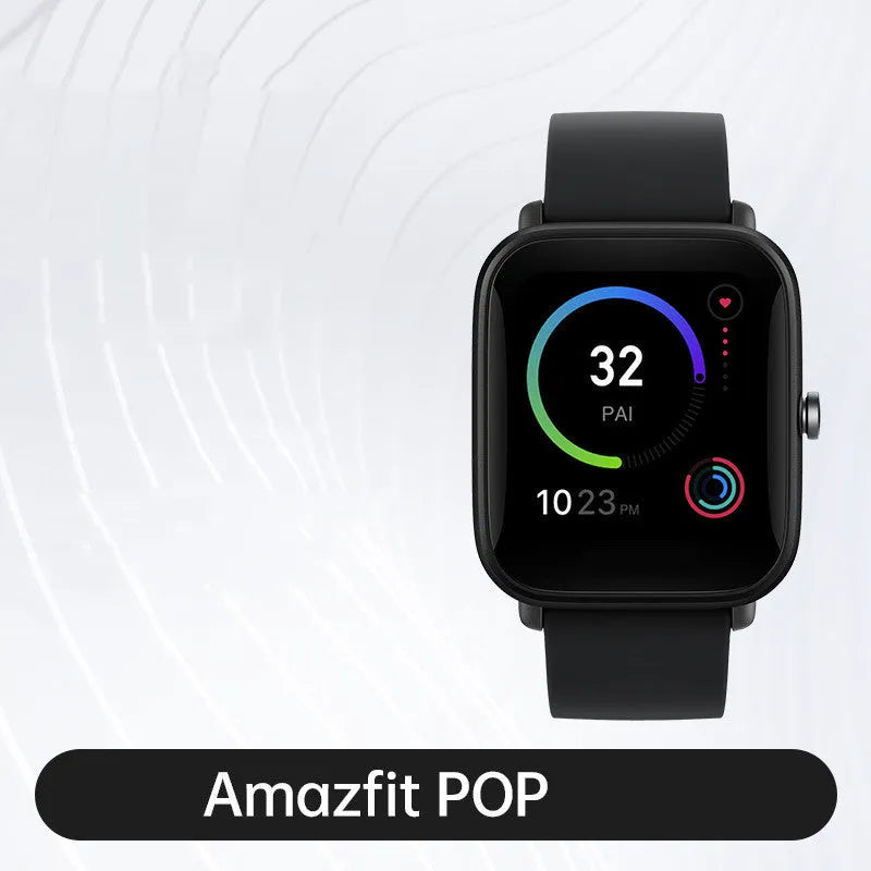 Pine green smartwatch with blood oxygen monitoring on silicone strap showing 1.43-inch colour screen display
