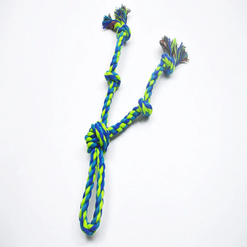 Heavy-duty cotton rope dog toys for large breeds with dental health benefits