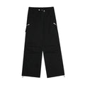 Men's casual cotton trousers in solid black colour, leisurewear for youth, front view