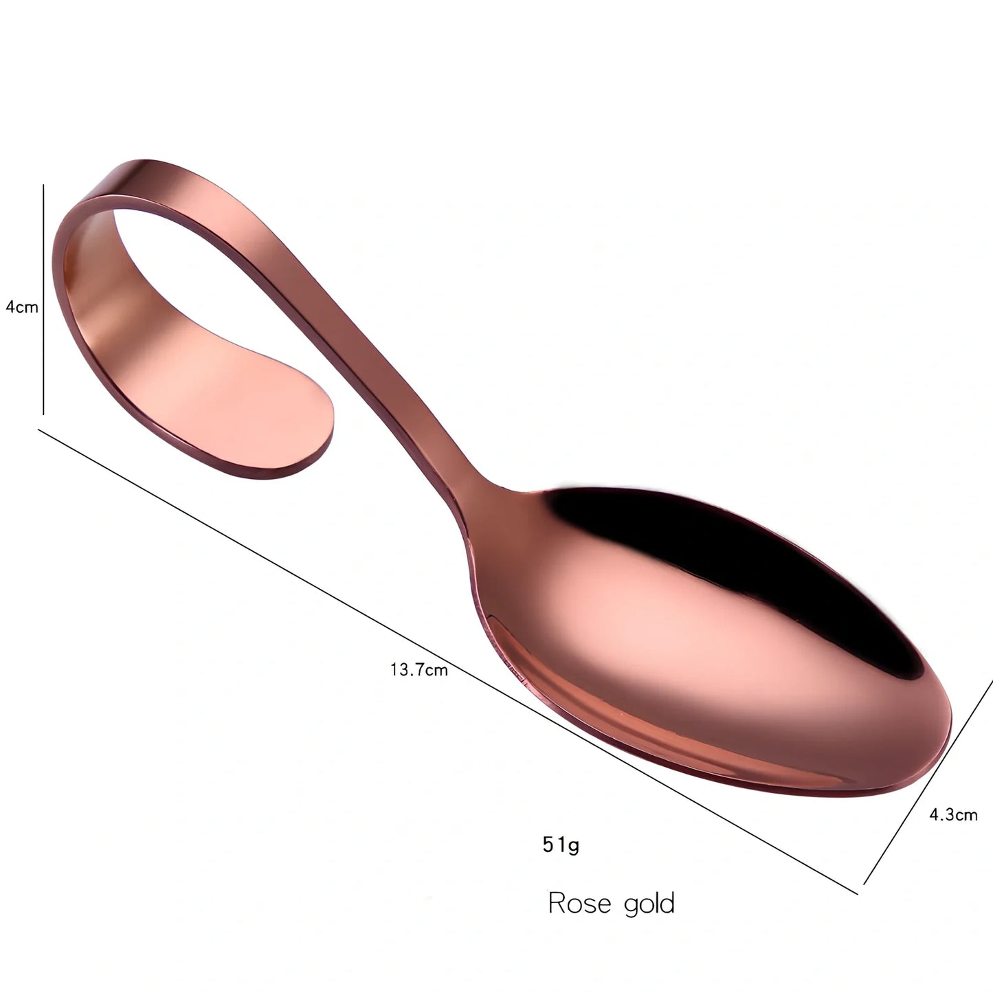 316 stainless steel serving spoon with curved silver handle, 22 cm long, mirror polished for durable kitchen use