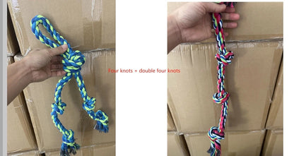 Heavy-duty cotton rope dog toys for large breeds with dental health benefits