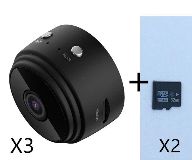 A9 WIFI wireless network camera with 1080P resolution in black
