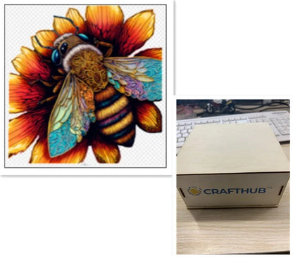 Animal Puzzle Craft Hub A3 Size Wooden Box for puzzle storage and display