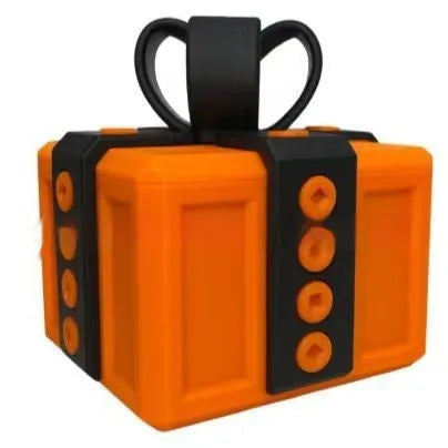 Christmas spoof middle finger gift box, 5x5cm plastic novelty toy in multiple colour options