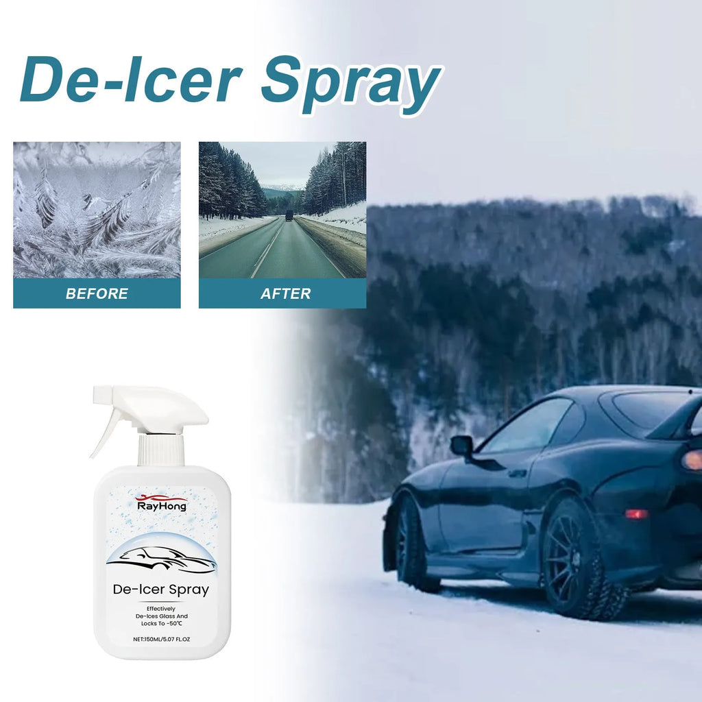 150ml car windscreen defrosting and anti-icing liquid bottle with spray applicator