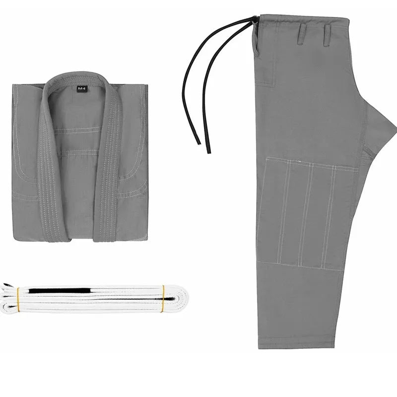 Brazilian Jiu-jitsu training clothing set in cotton blend fabric with top and trousers