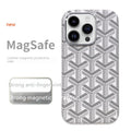 Leather magnetic drop-resistant phone case for Apple iPhone in gold with all-inclusive design