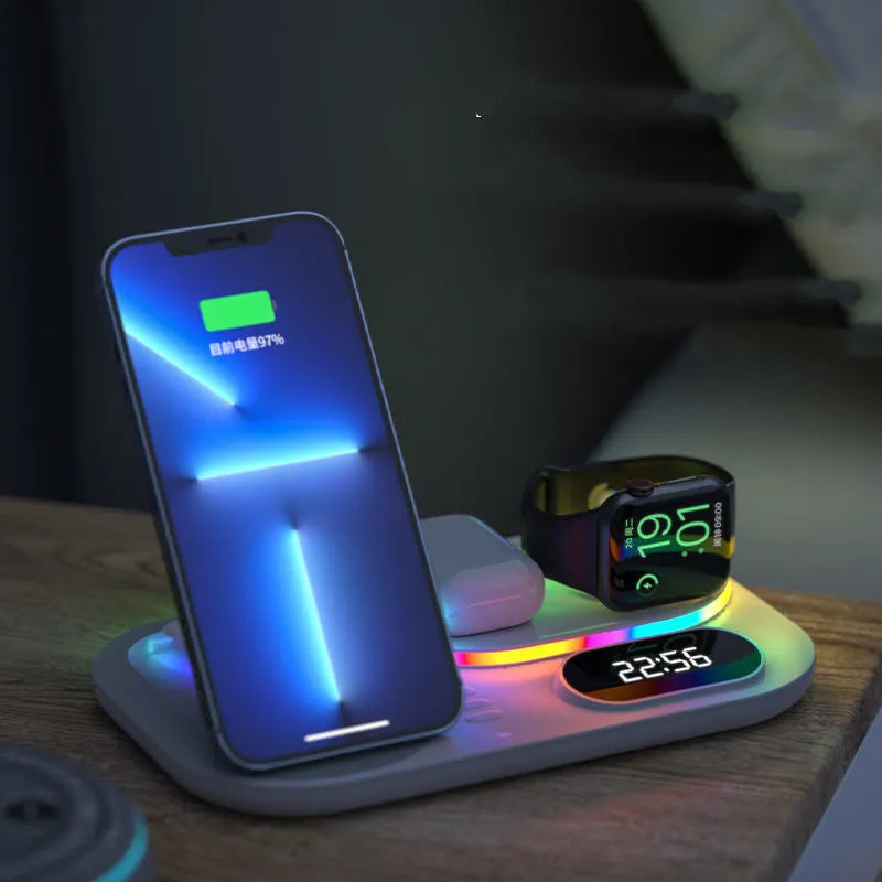 Magnetic wireless charging power bank with ABS silicone build, 30W output, white or black colour options