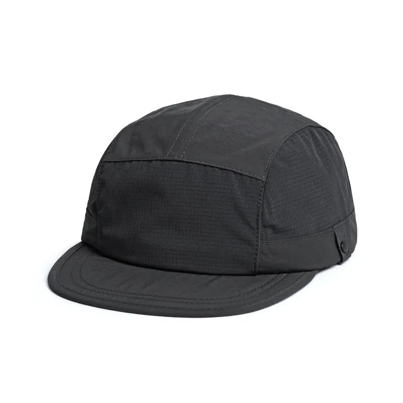 Breathable polyester sun hat with Dome crown in Army Green colour, size M.