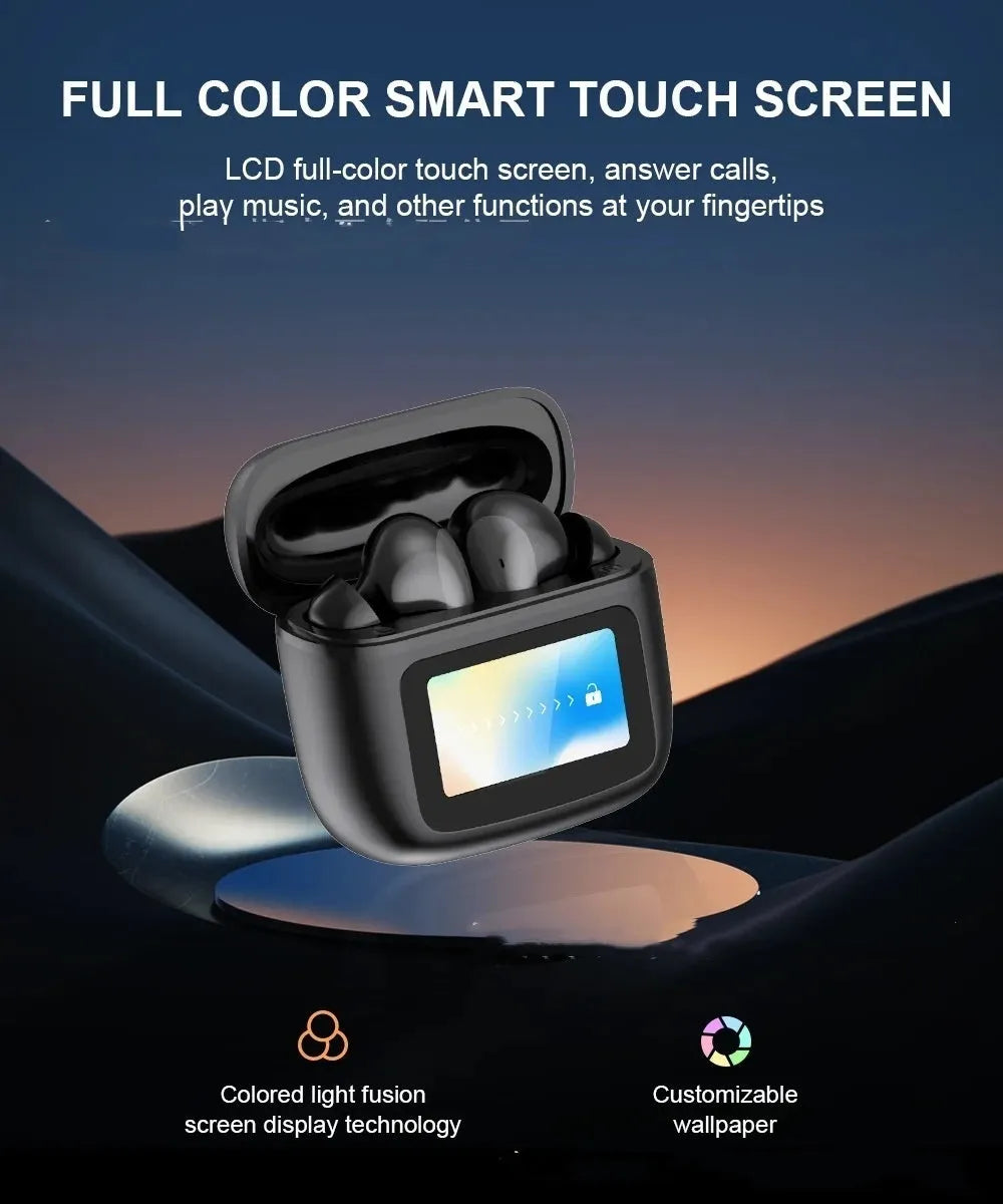 T68 PRO wireless Bluetooth headset with touch colour screen in three colour options